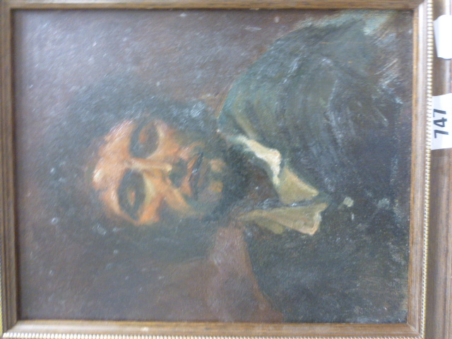 After Gustave Courbet, portrait of a contemplating man, unsigned - Image 2 of 2