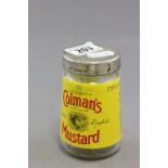 A Sterling silver lidded Colman's Mustard jar; Practical Silver; London