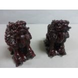 Two Chinese Dogs of Fo ornaments