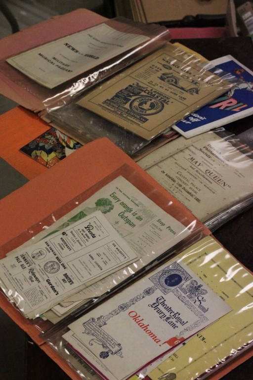 Three folders of various theatre programs