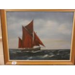 Nettie Rolt The Call of the Sea oil on board signed lower right