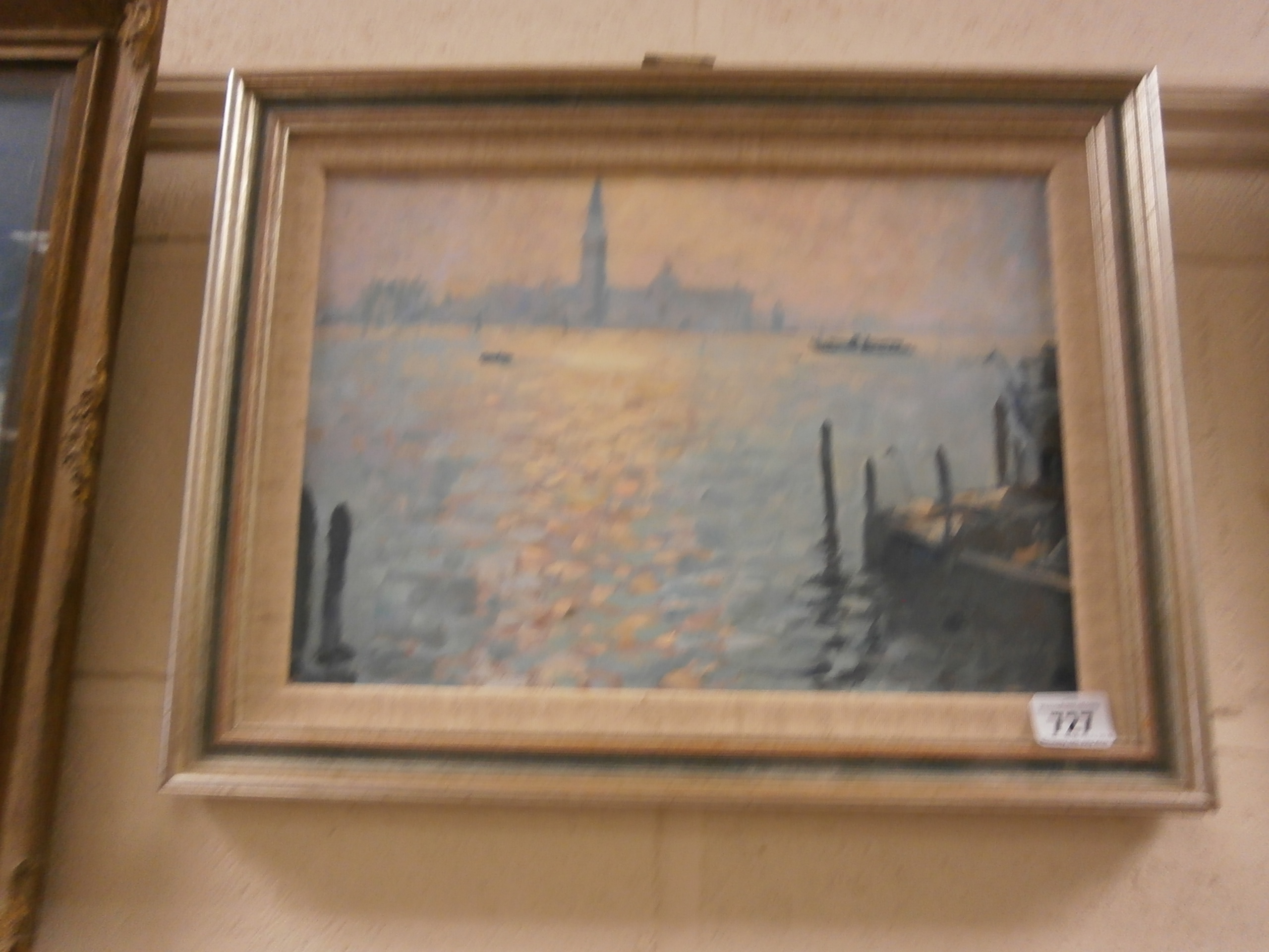 Oil on canvas, 20th century Venetian scene, in the Impressionist style