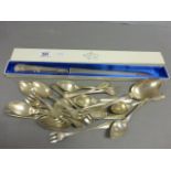 Quantity of Continental White Metal Cutlery and a Large Boxed Cake Knife