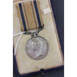 A South African medal dated 1853; with ribbon; presented to Surgeon A. B. Morgan; 91st Regiment;