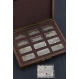 A limited edition cased set hallmarked silver 'Royal Palaces' ingots; Birmingham Mint, Birmingham