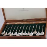 A limited edition cased set of thirteen hallmarked silver Apostle Spoons; Birmingham Mint;