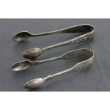 A mid Victorian pair of Elkington & Co hallmarked silver sugar tongs; Elkington & Co, Birmingham