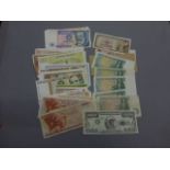 Mixed world & UK banknotes including WWII