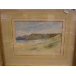 Lesson Rowbottham; Sennen Cove; watercolour, signed and dated; framed and glazed