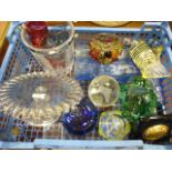 Assortment of glass inc ice bucket