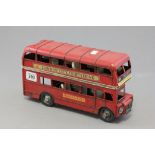 A vintage model of a Routemaster London Bus