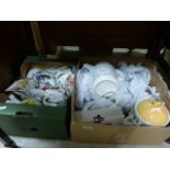 Two boxes of modern decorative ceramics