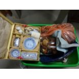 A box of various miscellaneous collectible china to include Royal Commemoratives etc