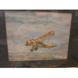 Diane Smith; 20th century; Aircraft in Flight; watercolour; signed lower right; framed and glazed