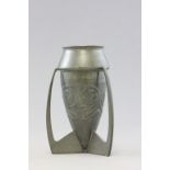 Archibald Knox for Liberty & Co; a pewter vase of torpedo form, bearing impressed 0226 to base;