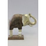 Hardwood & Metal Model of an Elephant