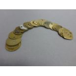A group various brass mining token2