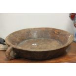 Rustic Wooden Circular Dough Bin with Single Handle