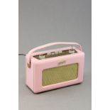 Roberts Rival Pink Radio with power cable