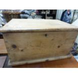 Vintage Pine Tack Box with key