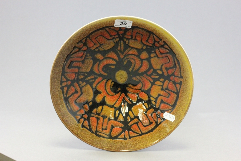 Poole Pottery Shallow Bowl, Aegean 57 design