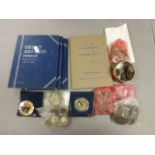 Box of mixed UK and World coins to include; 1847 Victorian Crown & 1883 Morgan Dollar