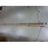 A Hardy Palakona split cane 'Perfection Roach' two piece fishing rod