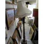 A 1930s hexagonal standard lamp