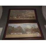 Pair of Framed and Glazed Roy Perry R.I. Cricket Prints ' The Opening Match ' and 'The Closing Match