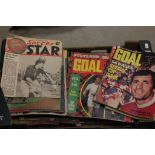 Collection of vintage football and sport magazines including Goal, World Sport (numerous) and