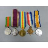 The 1914-1915 Star; British War Medal, 1914-18; Allied Victory Medal; together with a Long Service