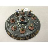 Games Workshop Lord of The Rings The Fellowship of the Ring display stand complete with set of