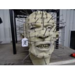 High quality Hellraiser latex mask on polystyrene head