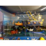 Large Lego City shop display 60095 Deep Sea Exploration Vessel 60x39x38cm (complete) in need of