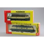 Two boxed HO scale Fleischmann locomotives to include 4349 and 4236