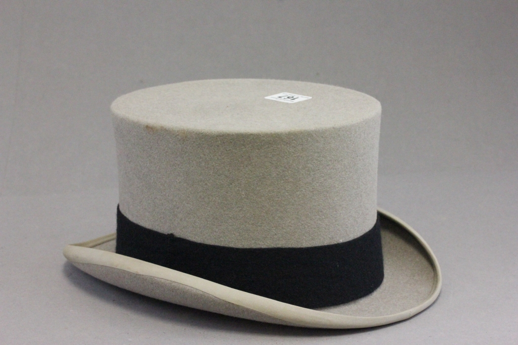 Grey Top Hat retailed by Moss Bros Covent Garden, size 7