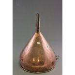 Antique Large Copper Funnel stamped Loftus London