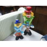 Two Murano Glass Clowns