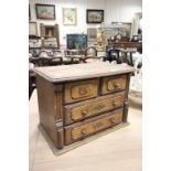 Three drawer table top cabinet