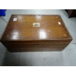 Victorian Mahogany Inlaid Writing Slope and Four Beer Steiners