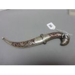 A Persian style rams head dagger