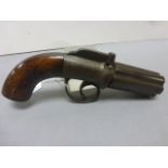 19th C pepper pot percussion pistol