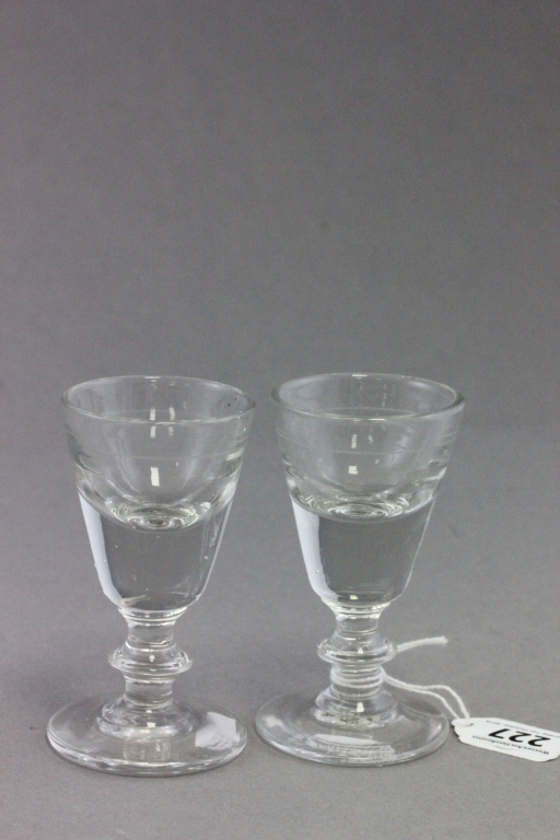 Pair of 19th century Illusion or Deceptive Toasting Glasses