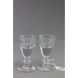 Pair of 19th century Illusion or Deceptive Toasting Glasses