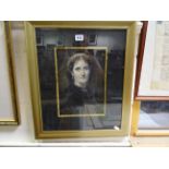 A pastel portrait of a Victorian lady, signed & dated