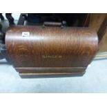 Oak Cased Singer Sewing Machine