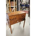 Retro Teak Concertina Sewing Box