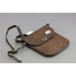 Early 20th century Leather Satchel / Bag possibly Hunting or Shooting