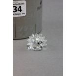 Boxed Swarovski Silver Crystal Hedgehog