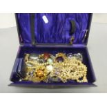 Jewellery Box containing Various Vintage Jewellery